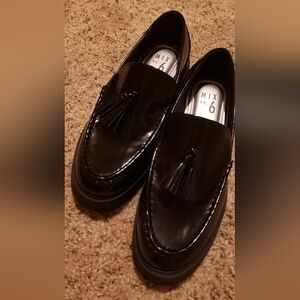 Mix No. 6 Glossy Black Tassel Loafers